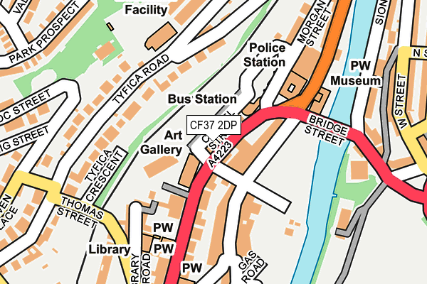 CF37 2DP map - OS OpenMap – Local (Ordnance Survey)