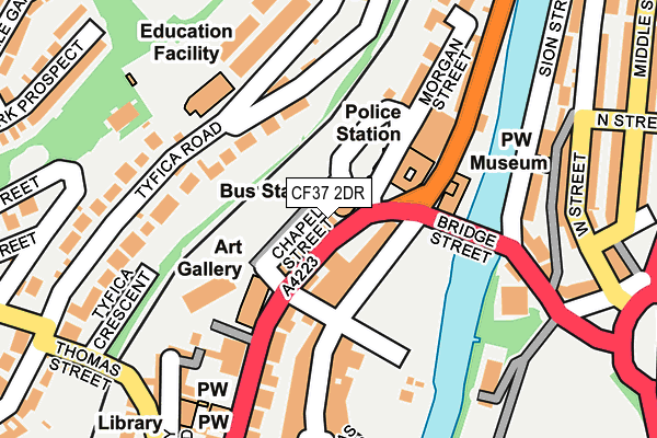 CF37 2DR map - OS OpenMap – Local (Ordnance Survey)