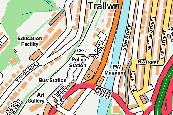 Map of ABERTILLERY DC LTD at local scale
