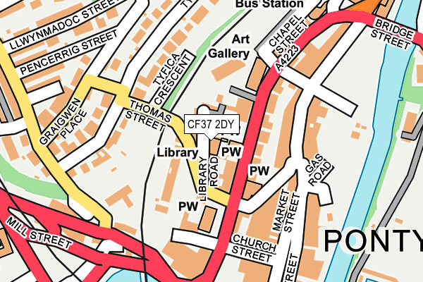 CF37 2DY map - OS OpenMap – Local (Ordnance Survey)