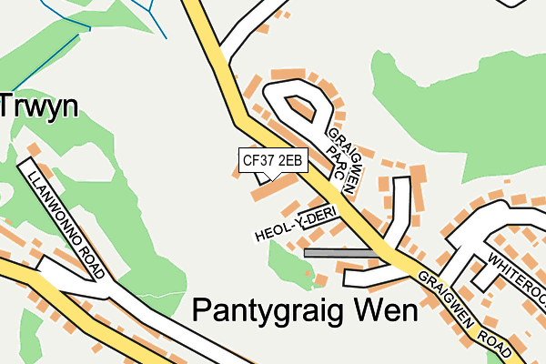 CF37 2EB map - OS OpenMap – Local (Ordnance Survey)