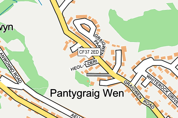 CF37 2ED map - OS OpenMap – Local (Ordnance Survey)