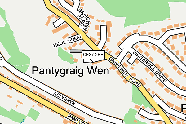CF37 2EF map - OS OpenMap – Local (Ordnance Survey)