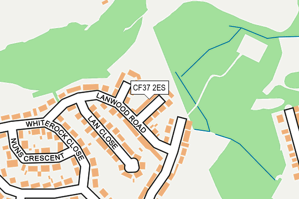 CF37 2ES map - OS OpenMap – Local (Ordnance Survey)