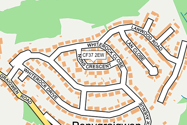 CF37 2EW map - OS OpenMap – Local (Ordnance Survey)