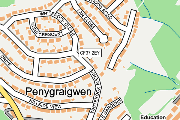 CF37 2EY map - OS OpenMap – Local (Ordnance Survey)