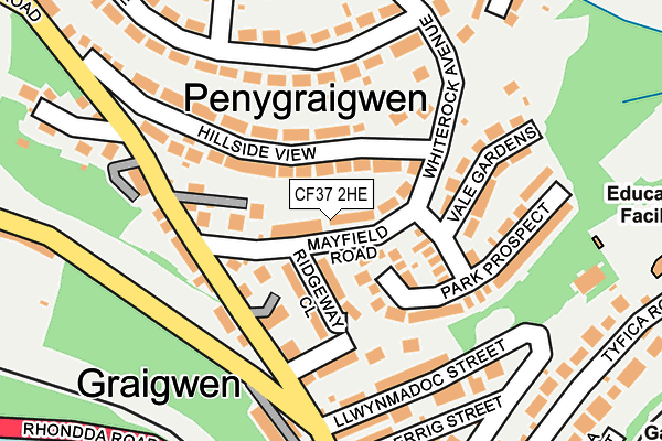 CF37 2HE map - OS OpenMap – Local (Ordnance Survey)