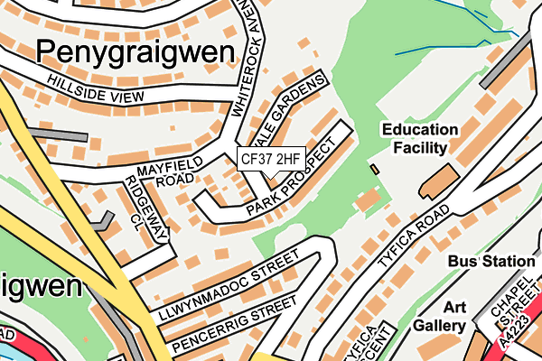 CF37 2HF map - OS OpenMap – Local (Ordnance Survey)