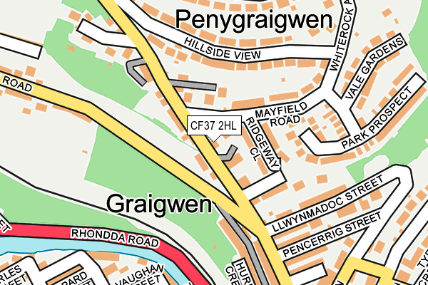 CF37 2HL map - OS OpenMap – Local (Ordnance Survey)