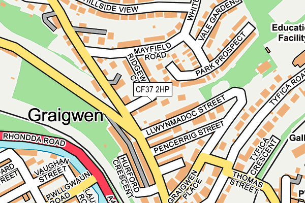 CF37 2HP map - OS OpenMap – Local (Ordnance Survey)