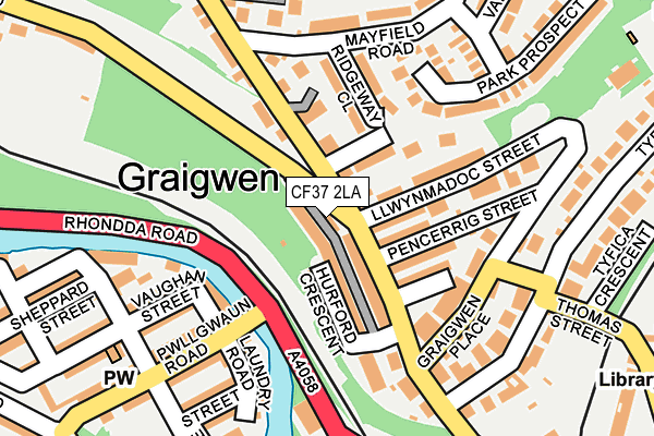 CF37 2LA map - OS OpenMap – Local (Ordnance Survey)