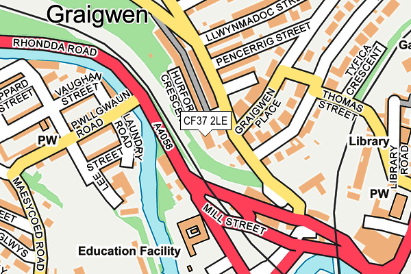 CF37 2LE map - OS OpenMap – Local (Ordnance Survey)