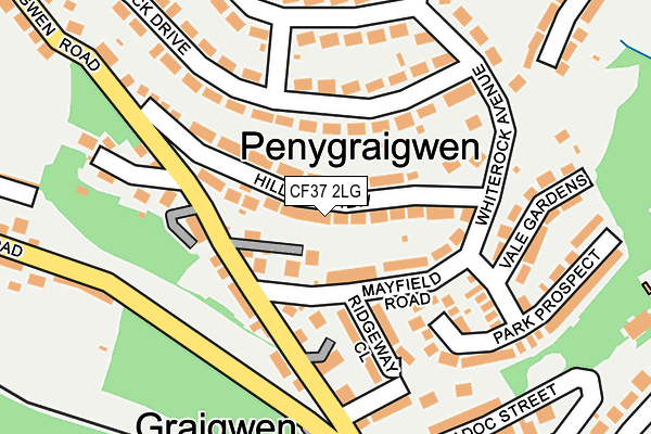 CF37 2LG map - OS OpenMap – Local (Ordnance Survey)