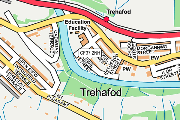 CF37 2NH map - OS OpenMap – Local (Ordnance Survey)