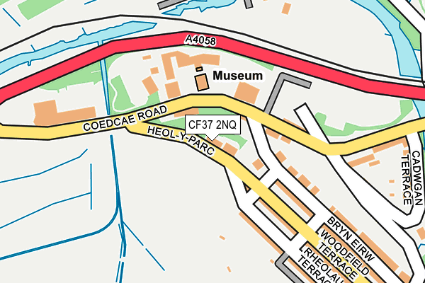 CF37 2NQ map - OS OpenMap – Local (Ordnance Survey)