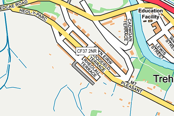 CF37 2NR map - OS OpenMap – Local (Ordnance Survey)