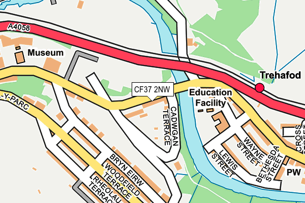 CF37 2NW map - OS OpenMap – Local (Ordnance Survey)