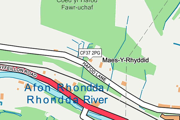 CF37 2PG map - OS OpenMap – Local (Ordnance Survey)