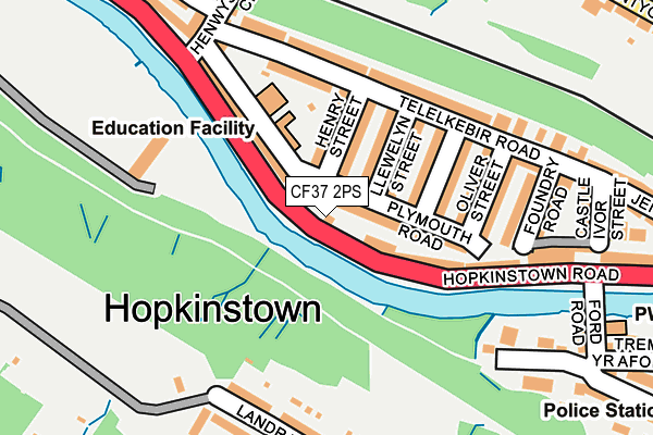 CF37 2PS map - OS OpenMap – Local (Ordnance Survey)