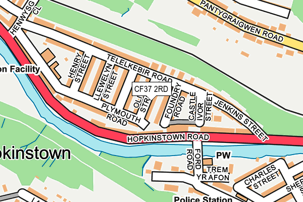 CF37 2RD map - OS OpenMap – Local (Ordnance Survey)