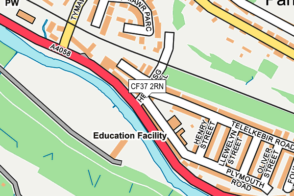 CF37 2RN map - OS OpenMap – Local (Ordnance Survey)