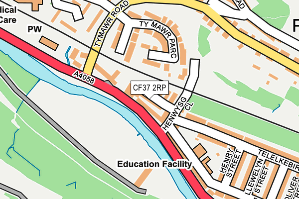 CF37 2RP map - OS OpenMap – Local (Ordnance Survey)