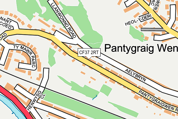 CF37 2RT map - OS OpenMap – Local (Ordnance Survey)