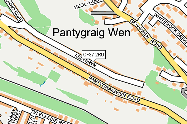 CF37 2RU map - OS OpenMap – Local (Ordnance Survey)