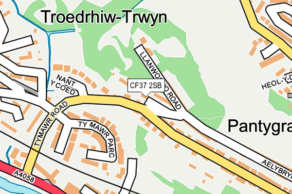 CF37 2SB map - OS OpenMap – Local (Ordnance Survey)