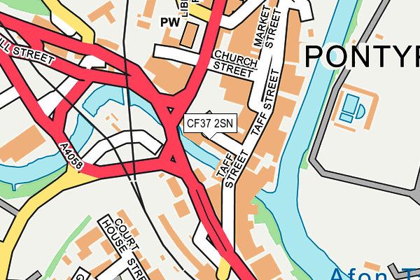 CF37 2SN map - OS OpenMap – Local (Ordnance Survey)