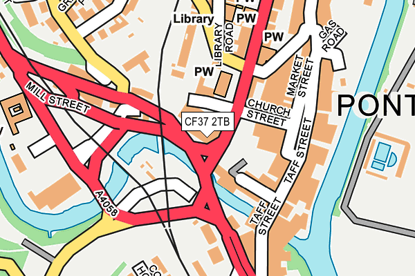 CF37 2TB map - OS OpenMap – Local (Ordnance Survey)