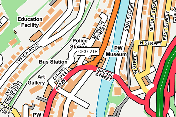 CF37 2TR map - OS OpenMap – Local (Ordnance Survey)