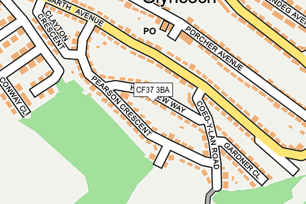 CF37 3BA map - OS OpenMap – Local (Ordnance Survey)