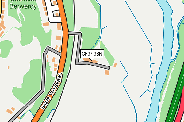 CF37 3BN map - OS OpenMap – Local (Ordnance Survey)