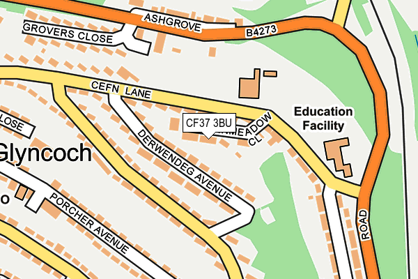 CF37 3BU map - OS OpenMap – Local (Ordnance Survey)