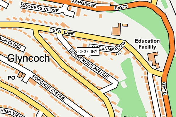 CF37 3BY map - OS OpenMap – Local (Ordnance Survey)