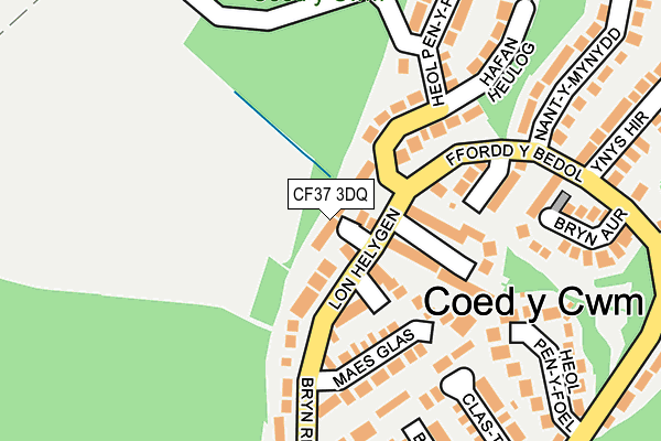 CF37 3DQ map - OS OpenMap – Local (Ordnance Survey)