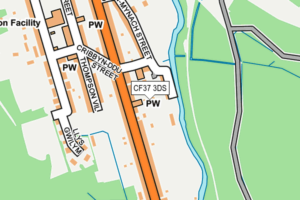 CF37 3DS map - OS OpenMap – Local (Ordnance Survey)