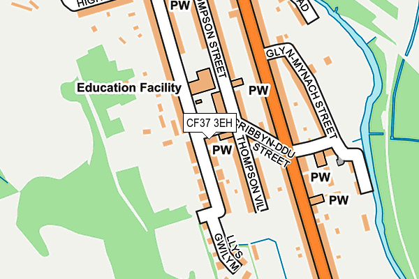 CF37 3EH map - OS OpenMap – Local (Ordnance Survey)
