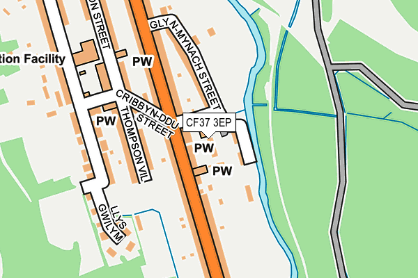 CF37 3EP map - OS OpenMap – Local (Ordnance Survey)