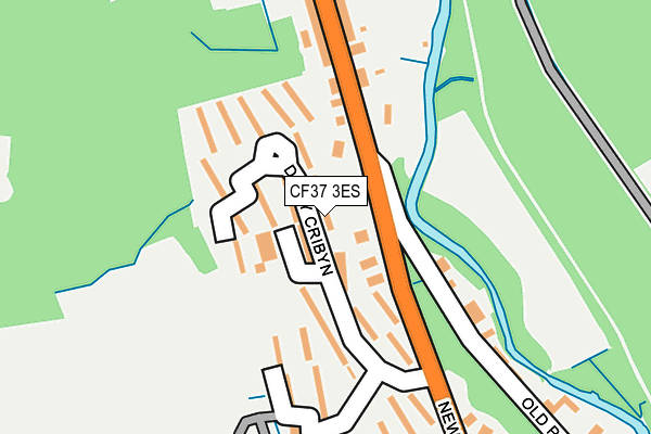 CF37 3ES map - OS OpenMap – Local (Ordnance Survey)