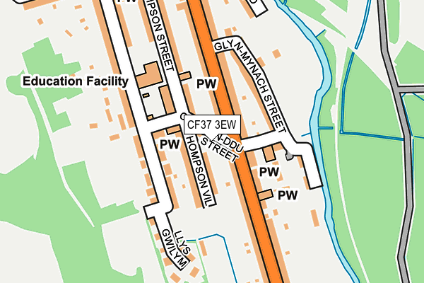 CF37 3EW map - OS OpenMap – Local (Ordnance Survey)