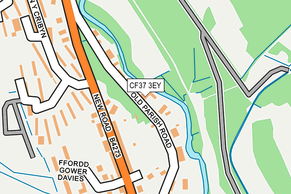 CF37 3EY map - OS OpenMap – Local (Ordnance Survey)