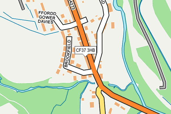 CF37 3HB map - OS OpenMap – Local (Ordnance Survey)