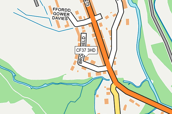 CF37 3HD map - OS OpenMap – Local (Ordnance Survey)