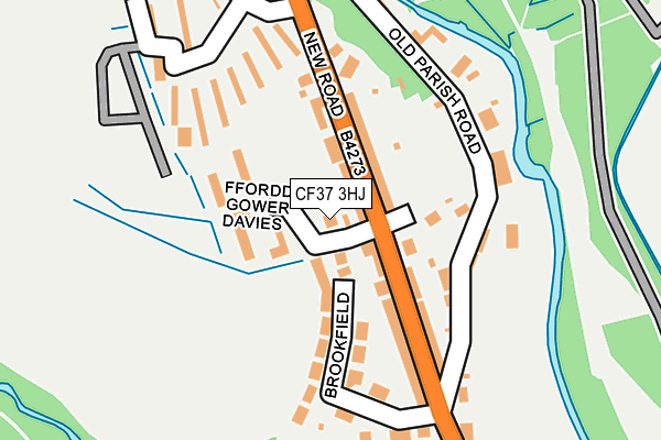 CF37 3HJ map - OS OpenMap – Local (Ordnance Survey)