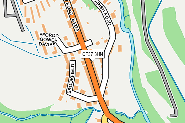 CF37 3HN map - OS OpenMap – Local (Ordnance Survey)