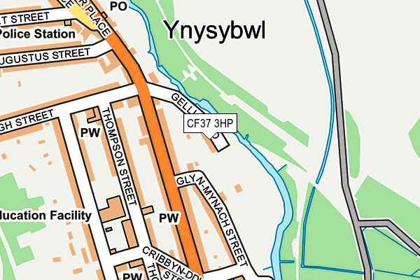 CF37 3HP map - OS OpenMap – Local (Ordnance Survey)