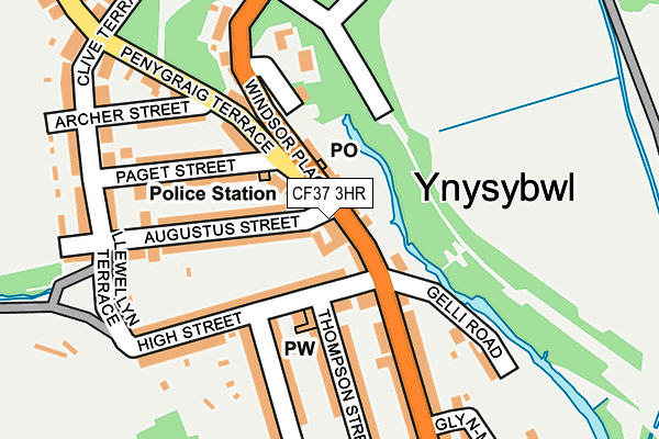 CF37 3HR map - OS OpenMap – Local (Ordnance Survey)