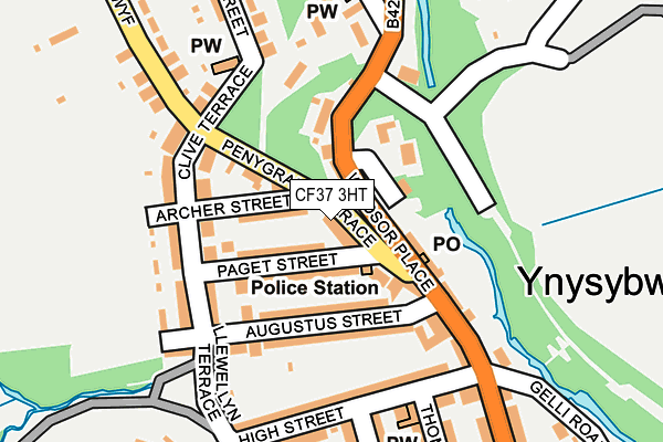 CF37 3HT map - OS OpenMap – Local (Ordnance Survey)